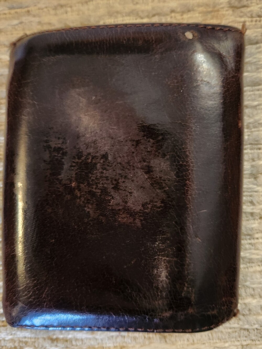Men's Genuine Leather Vintage Brown Coach Trifold Wallet Made In Italy